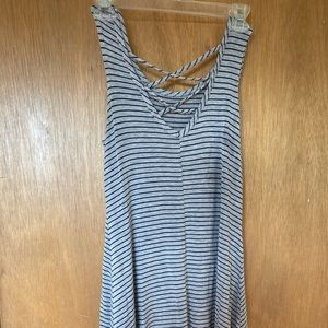 Grey and black striped dress